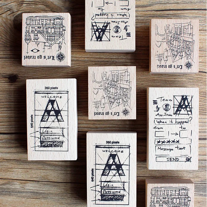 

moodtape vintage wood clear stamp for DIY scrapbooking/photo album Decorative stamp ICON Annecy Dinglerubber stamp seal