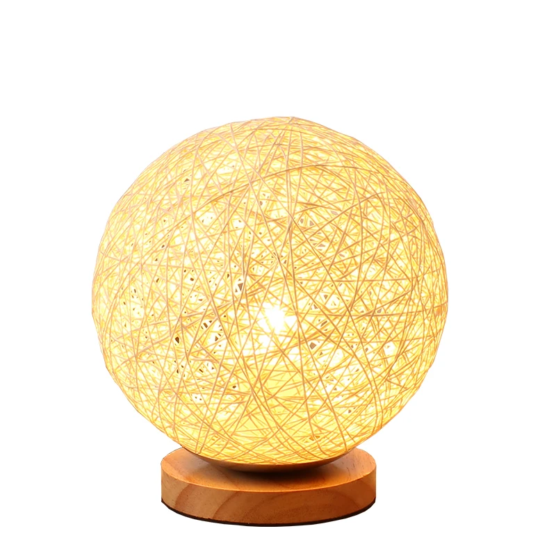 E27 15/20cm handmade cane twine ball fashion modern decorative table