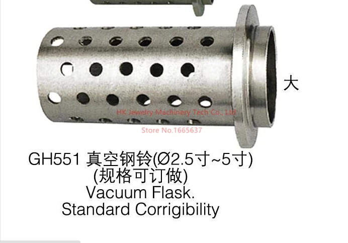 Горячая ювелирных изделий инструменты 3," x 8" 304 нержавеющая сталь перфорированная фляга с фланцем литья колба