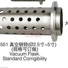 Горячая ювелирных изделий инструменты 3," x 8" 304 нержавеющая сталь перфорированная фляга с фланцем литья колба