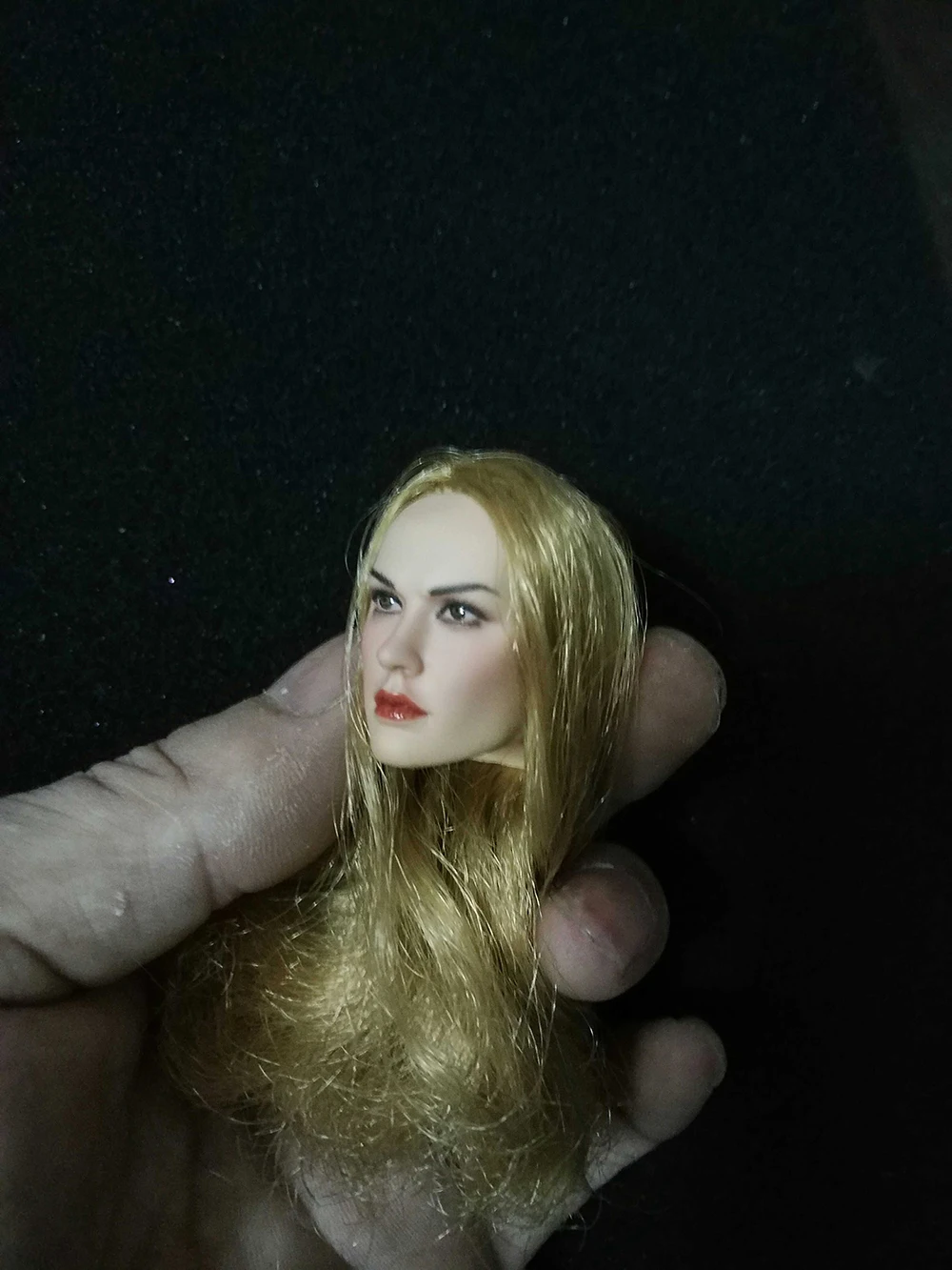 Красота Девушка голова 1/6 шкала голова охотницы резьба с светлыми волосами Красота Девушка голова лепить для 1" женские бледно-цветные фигуры