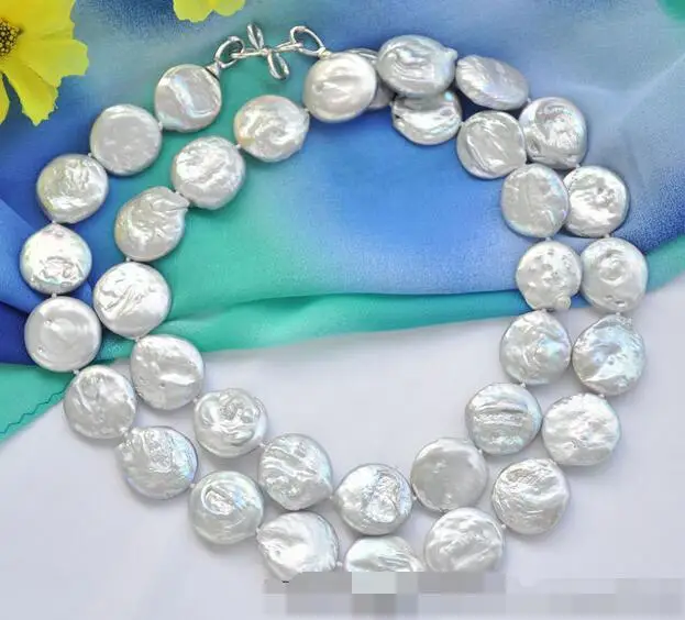 

song voge gem nanJ1703 gray coin freshwater pearl necklace bowknot clasp