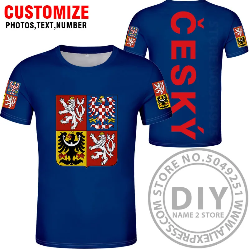Футболка в чешском стиле; ; изготовление под заказ; номер cze; футболка с национальным флагом; Цвет Черный; одежда для колледжа - Цвет: Style 6