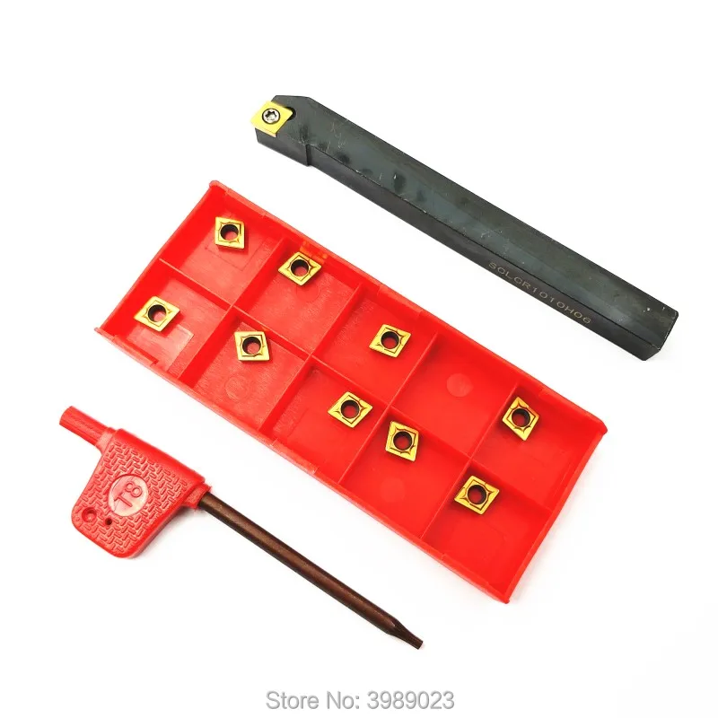 SCLCR1010H06 + 10 шт. CCMT060204 ЧПУ Токарный инструмент лезвие/ Токарный инструмент 