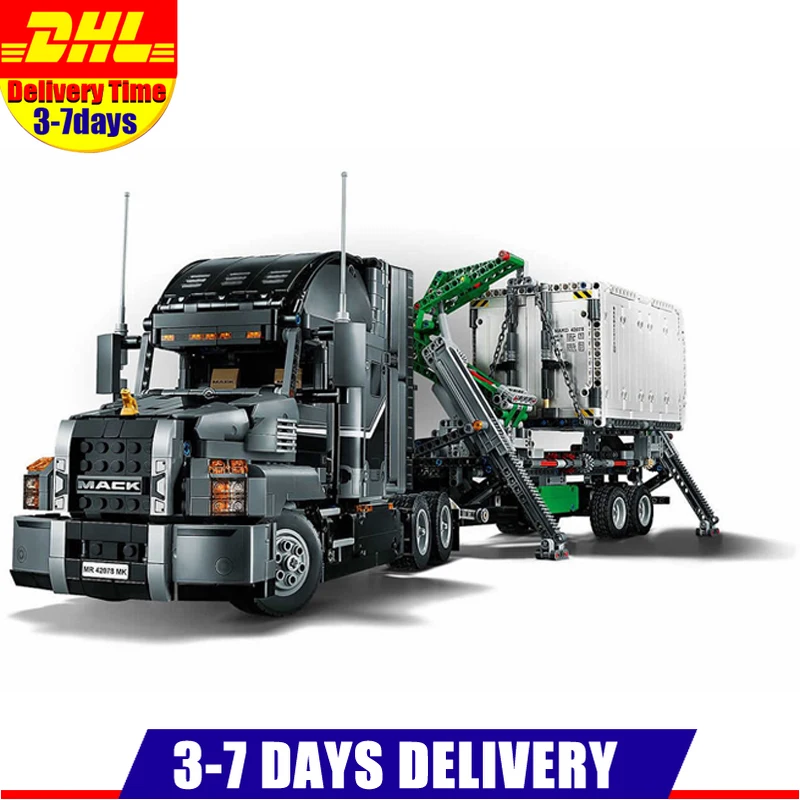 

IN Stock Compatible with Legoing 42078 DHL Technic Series Technic Series The Mack Big Truck Set Building Blocks Bricks Toys
