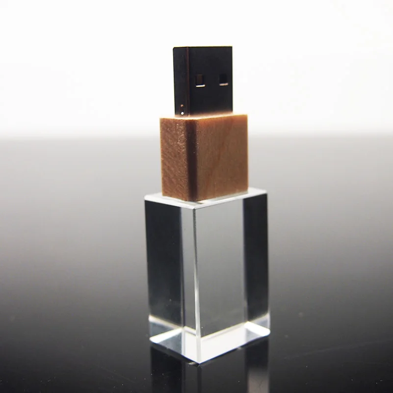 Высокоскоростной флеш-накопитель USB Cle Crystal с логотипом на заказ, USB 2,0, 4 ГБ, 8 ГБ, 16 ГБ, 32 ГБ, флеш-накопитель для свадебного подарка(более 10 шт, бесплатный логотип