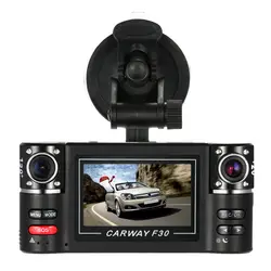 Видеорегистраторы для автомобилей Камера 2.7 "TFT ЖК-дисплей HD 1080 P Двойной объектив Камера поворачивается объектив автомобиля вождение