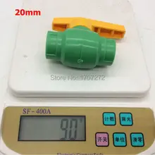 Партия из 2 предметов высокое качество экологически безопасный полипропиленовый шаровой клапан в Размеры DN20 с желтая рукоятка для оросительный трубопровод