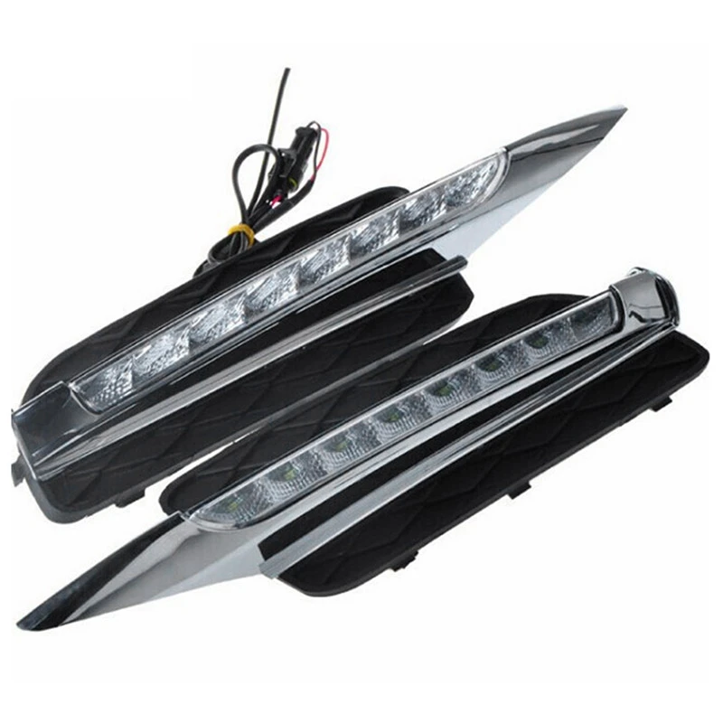 

Car Flashing 2Pcs Drl For Bmw X5 E70 2007 2008 2009 2010 Daytime Running Lights Daylight Car Led Fog Head Light Lamp Cover