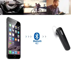 Bluetooth 4,2 Беспроводная гарнитура наушник Handsfree наушники с микрофоном для iPhone легкая работа голосовые подсказки идеальный звук