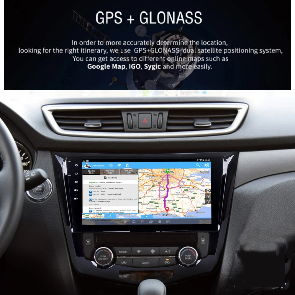 Perfect 10.2" Android 8.0 Car GPS Radio Player for Nissan X-Trail Qashqail 2014 2015 2016 2017 with Octa Core 4GB+32GB Stereo Multimedia 4