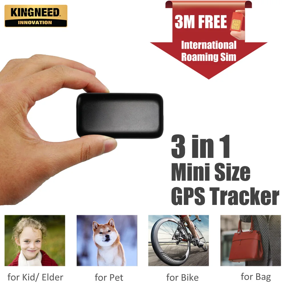 

KINGNEED T580 cheap mini gps tracker micro pet cat animal student children lady waterproof locator tracking device SOS alarm