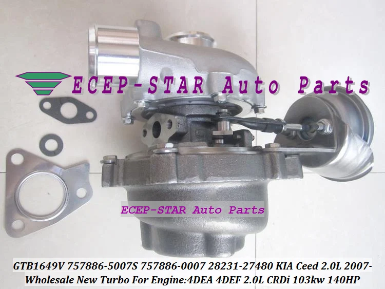Turbo GTB1649V 757886 757886-5007S 757886-0007 28231-27480 2823127480 Turbine Turbocharger For KIA Ceed 4DEA 4DEF 2.0L CRDi (2)