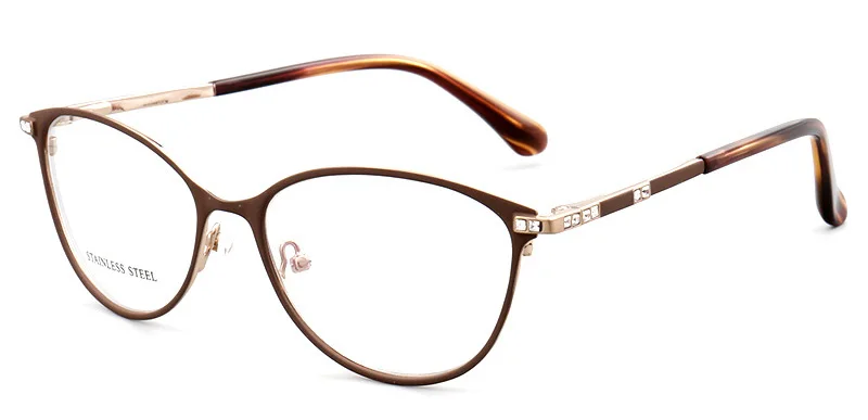 Стильный с кошачьим глазом Женские оправы для очков Модные бриллиантовые очки оправа женские очки по рецепту прозрачные оч
