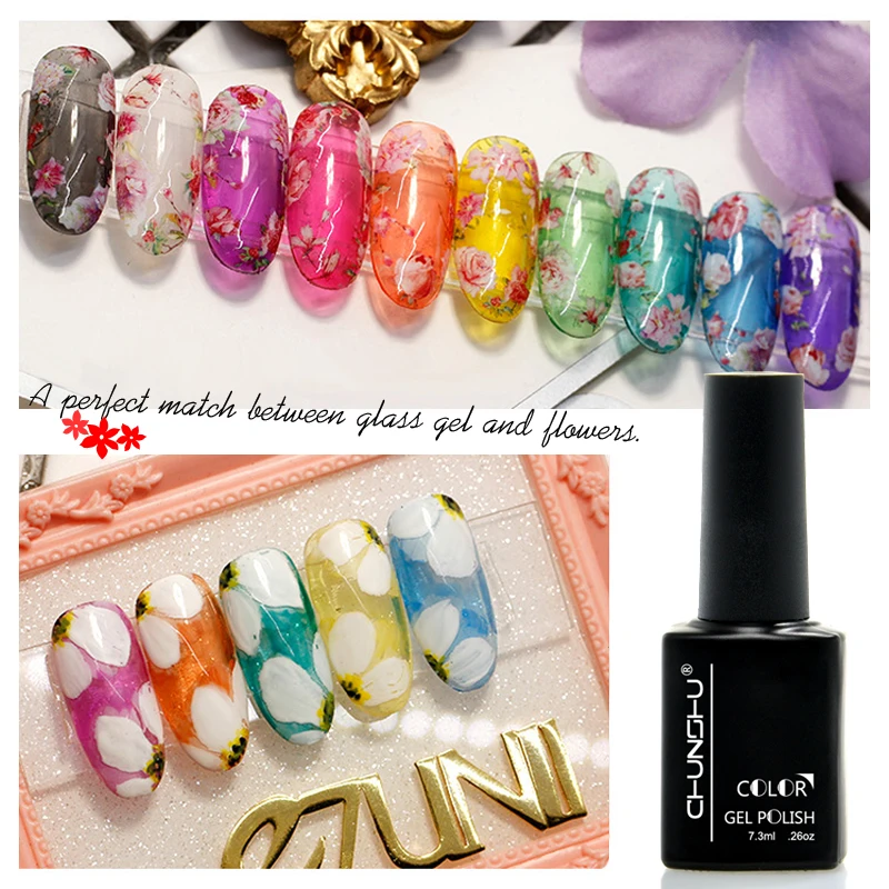 

18Colors Nail Gel Translucent Candy Color Gel Nail Polish Varnish Lacquer 7ml Glass Gel Nail Art Tips Gemstone LED&UV Gel Polish