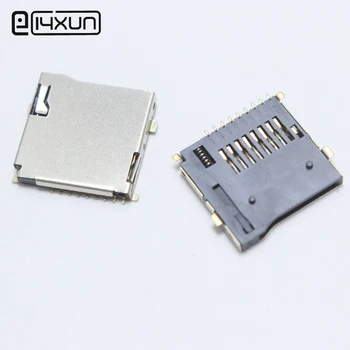 

2pcs 9P TF Slot Welding Type Copper SD Socket Self-Spring Micro SD Connector Card Slot