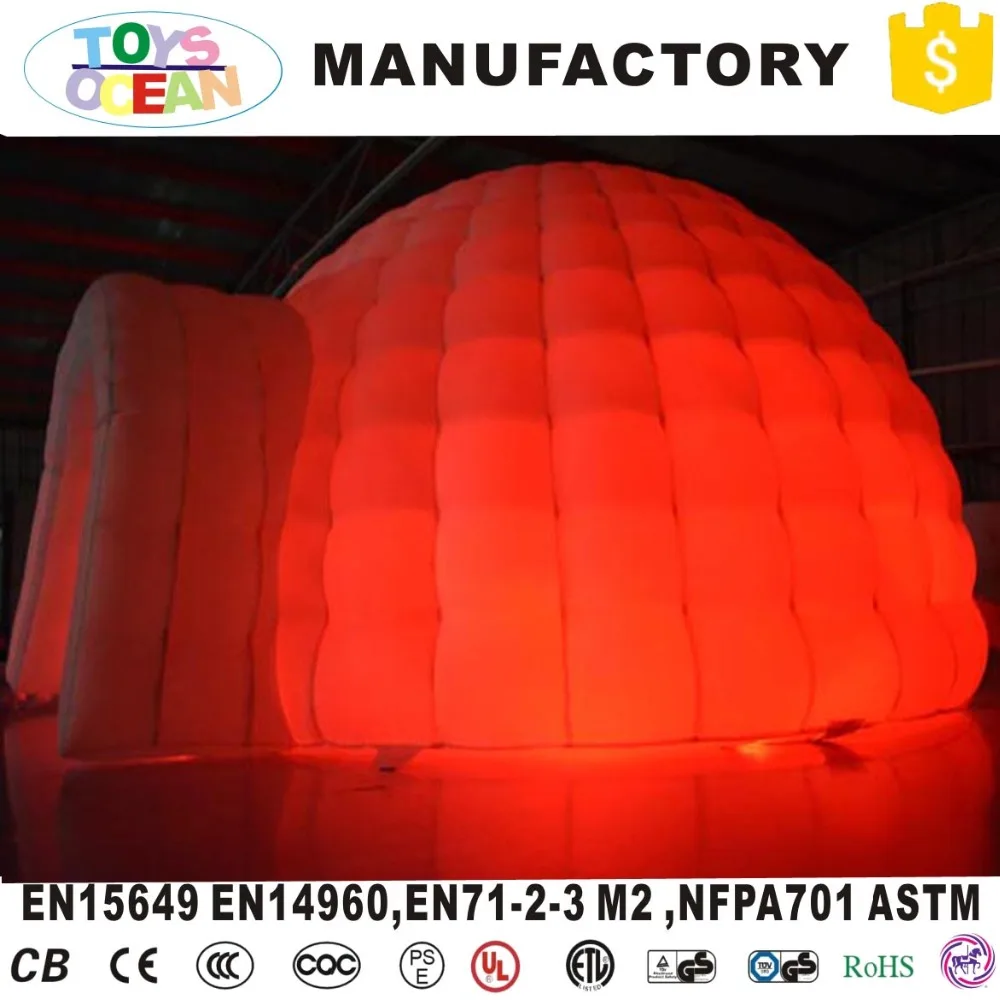 Lighting dome tent inflatable Igloo tent with led for partyin