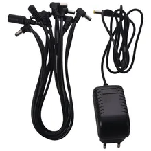 Power Supply for Effect Pedal with 8-Way Cable 9V 1A AC / DC Power Adapter for Pedals with Electric Guitar Effect