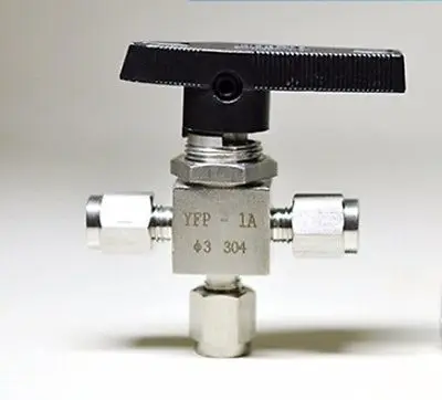 Подходит для 8 мм O/D трубки 304 из нержавеющей стали тройник 3 способа сжатия фитинг запорный шаровой клапан 915 PSI PN 6,4