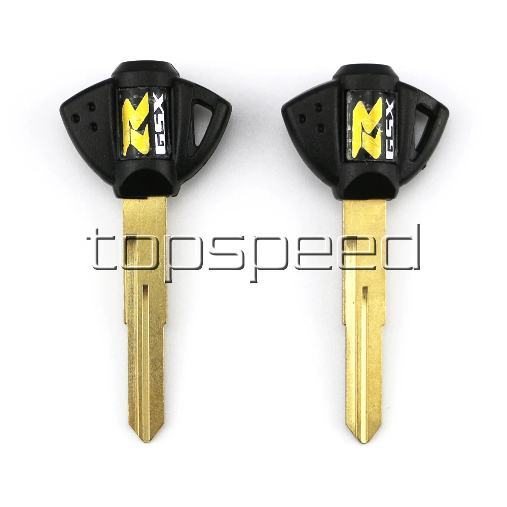 

2 шт., черные заготовки ключа для мотоцикла Suzuki GSXR GSX-R 600 750 1000