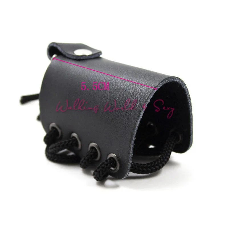 Genuine Leather Cock Ring Lace-up Extender Stretcher Time Delay Ring Sex Products For Men Penis Ring Male Chastity Erotic Toys