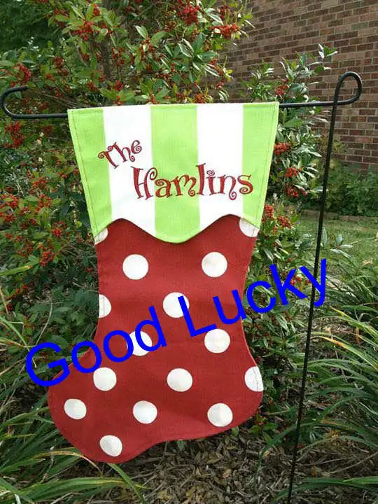 Christmas stocking garden flag (1)
