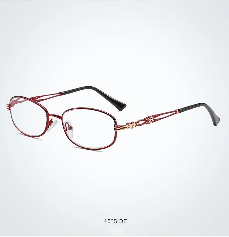 Сплав женские очки для чтения es стеклянные линзы дальнозоркие стеклянные женские очки+ 100+ 150+ 200+ 250+ 300+ 350+ 400