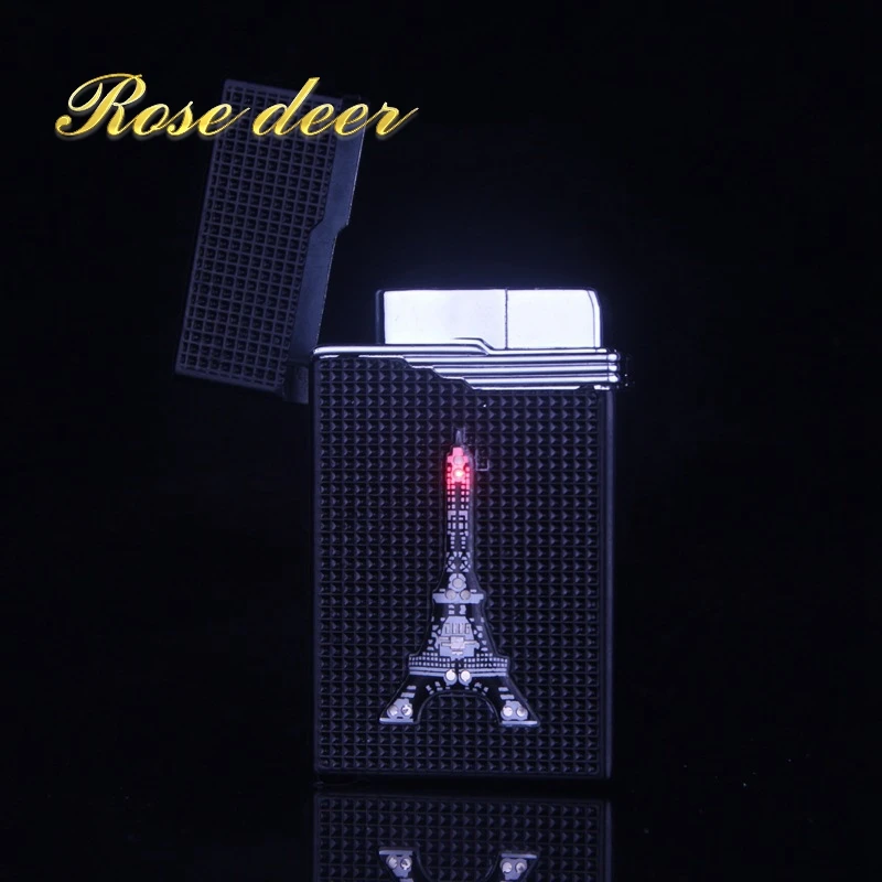 Luxury Compact Jet Butane Lighter Gasoline Lighter Inflated Gas Bullion Oil Lighter Grinding