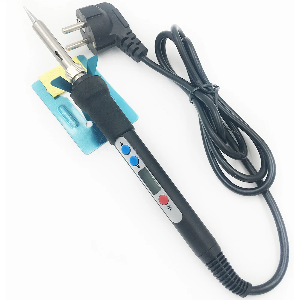 

New Solder Iron LCD Digital Display Adjustable Temperature Electric Soldering Iron 220V Welding Rework Repair Tools EU Plug