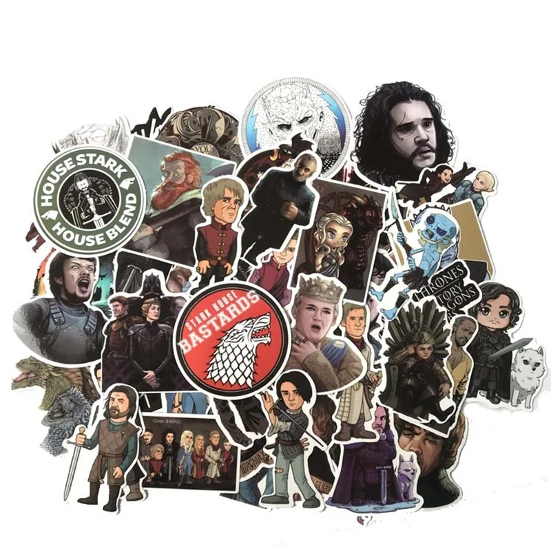 

61pcs Movie Game of Thrones Suitcase Decal Sticker Cartoon DIY Scrapbook Craft Decor cosplay prop Car motorcycle luggage sticker