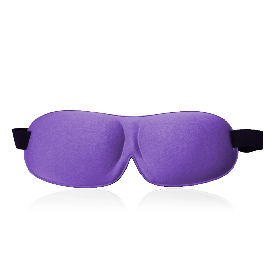 2019New 3D маска для сна для отдыха в путешествиях маска на глаза для сна легкий вес мягкие компрессы, патчи для век для мужчин и женщин - Цвет: Purple