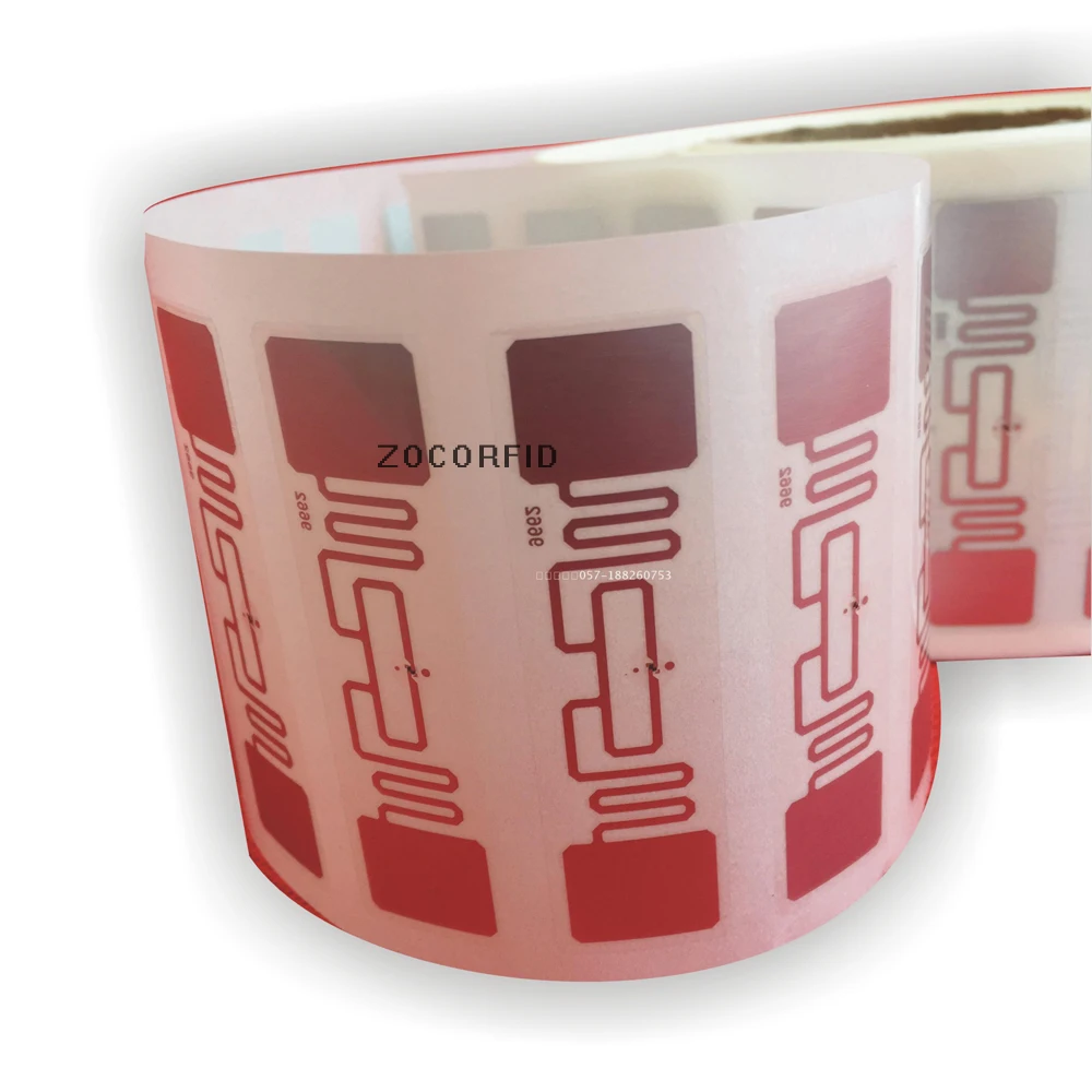 1000 шт/рулон 9662 UHF RFID стикер ISO18000 6C (6B) H3 860 960 МГц Метка 73 5X21 2 мм|label label|stickers stickerslabel tag |