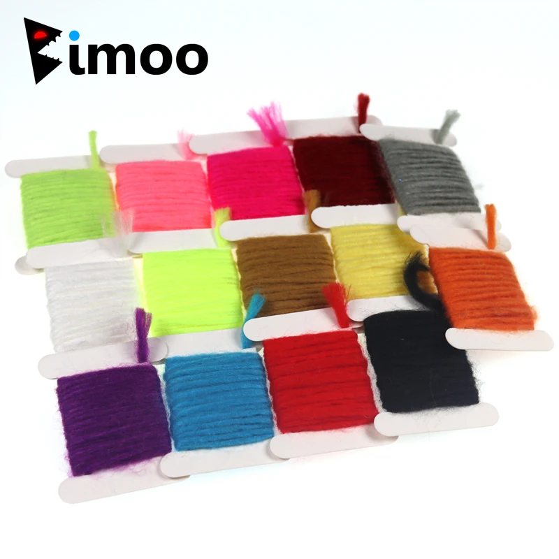 

Bimoo 2m Card Fly Tying Body Yarn Egg Yarn Nymph Egg Fly Tying Materials Caddis Body Tying Thread Grey Orange Red Purple Etc.