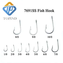 500 шт. 7691 3/0-10/0 стальная рыболовный крючок с крючками рыболовные снасти рыба крючок один крючок