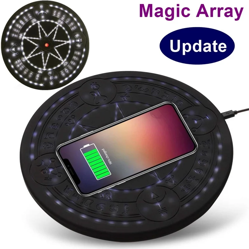

Update Magic Array 10W Qi Wireless Charger for iPhone X Fast Wireless Charging Pad For Xiaomi Quick Charge Cargador Inalambrico