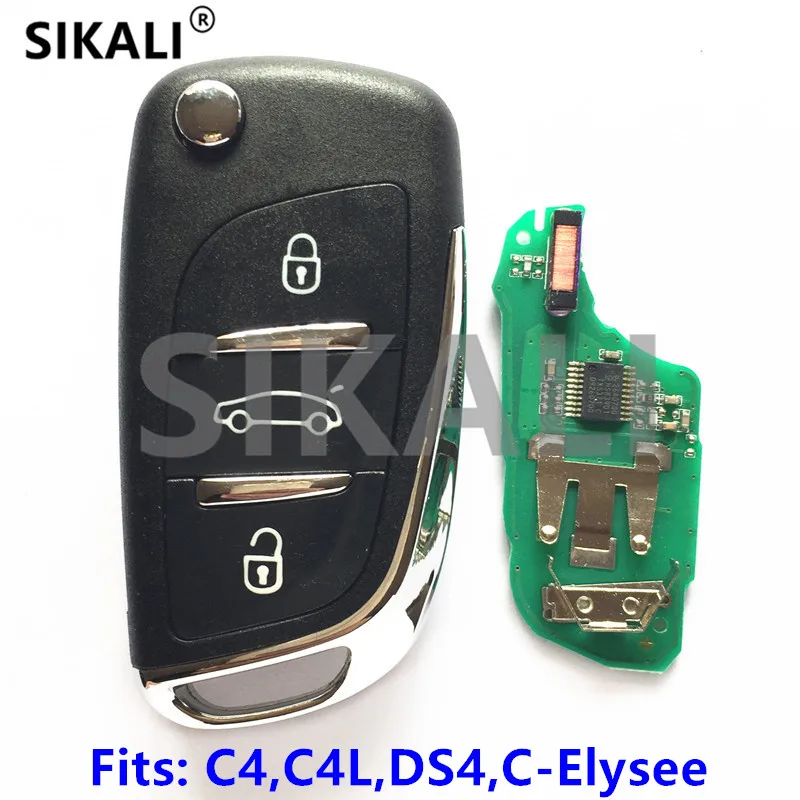 Автомобильный Дистанционный ключ SIKALI для Citroen C4 C4L C Elysee DS 4 DS4 434 МГц с чипом