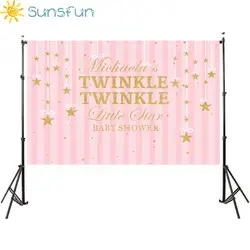 Sunsfun Фон фотографии Розовый twinkle little star тему рождения Детская фотографические фоны фото студия