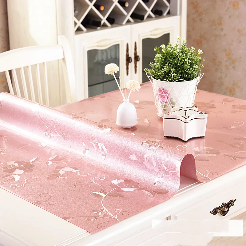  PVC tablecloth table cloths waterproof table cover with kitchen pattern oil tablecloth soft glass c