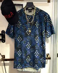 Мужская футболка с рваной дырой, Мужская футболка в стиле хип-хоп, модная футболка