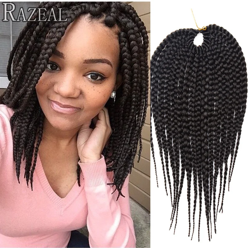 Zazeal Short Box Braids Hair 14 Freetress 3d Cubic Crochet