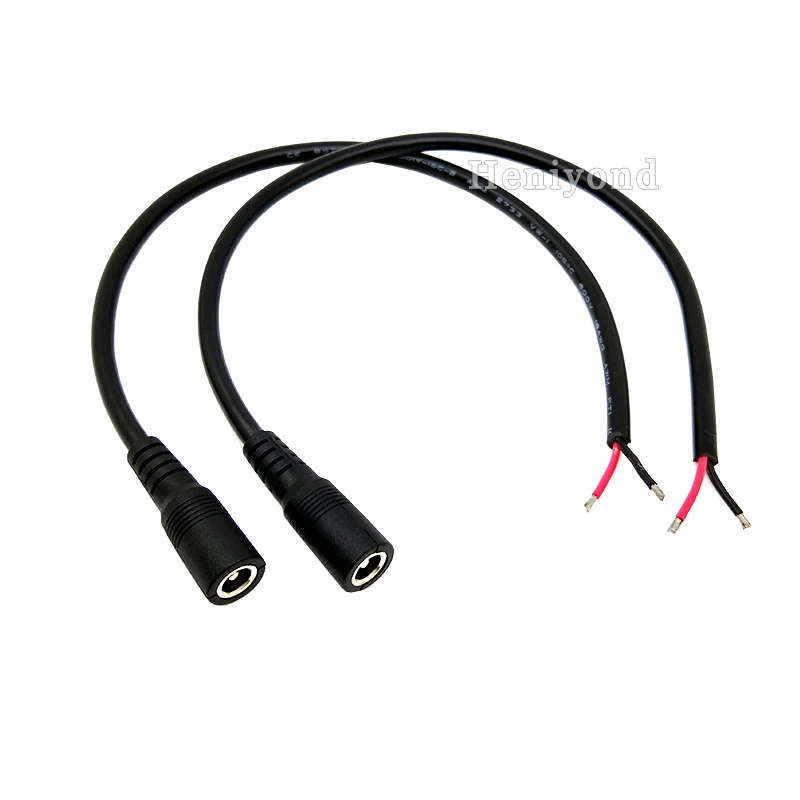 5 шт. 5*2 мм DC Jack адаптер питания Женский кабель pigtail 18 AWG для светодиодной ленты