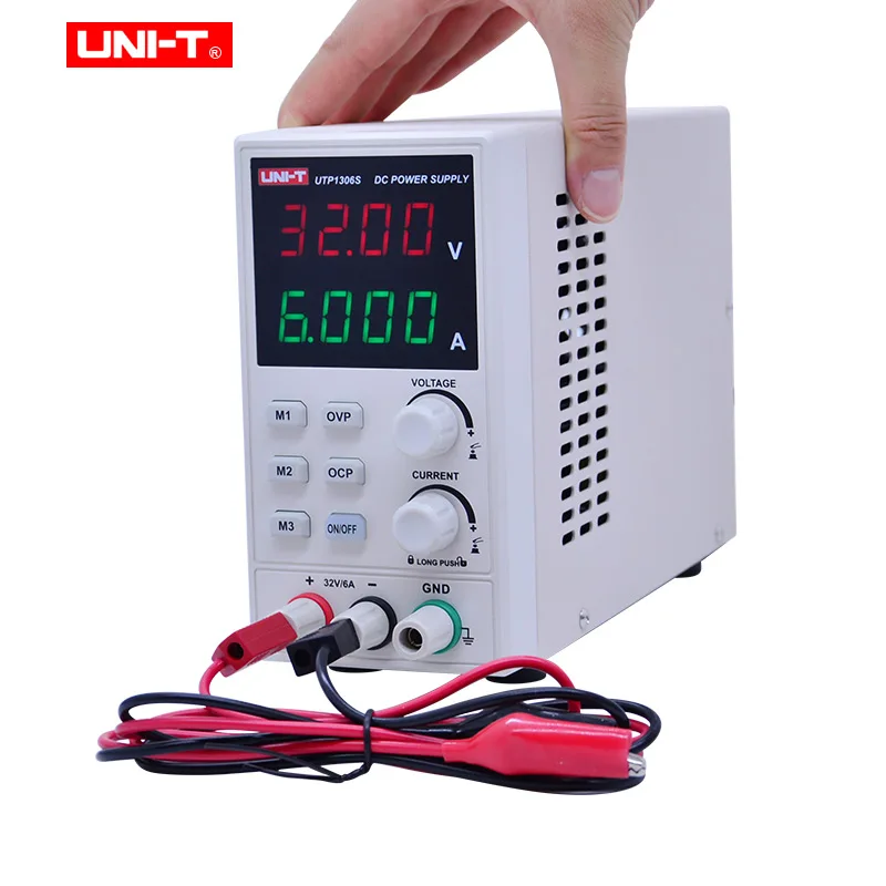 UNI T UTP1306S мини источник питания постоянного тока с 4 значным дисплеем светодиодный
