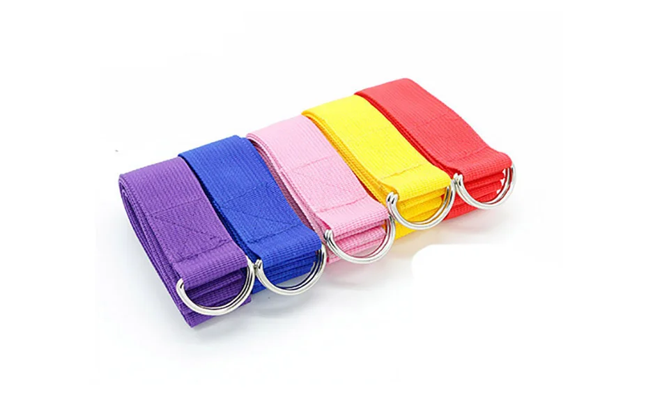 5 цветов Yoga Stretch Strap Multi-colors d-кольцевой ремень фитнес-упражнения гимнастическая веревка фигура Талия Ноги сопротивление фитнес-полосы ремень