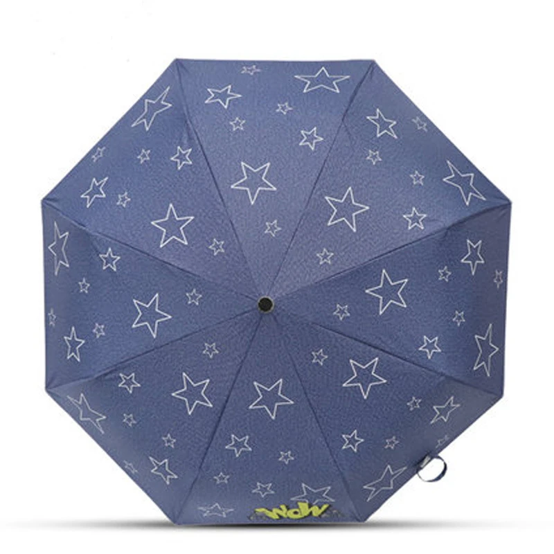 YADA High Quality Charms Denim Star Pattern Umbrella Rain Women uv Pencil Umbrella For Women Windproof Umbrellas Female YS698