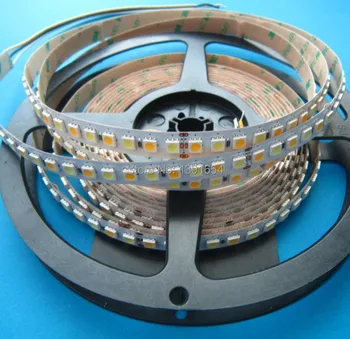 

Free Shipping Non-Waterproof DC24V Two Color 5050 LED strip 120leds/M white 6000K/warm white 3000K