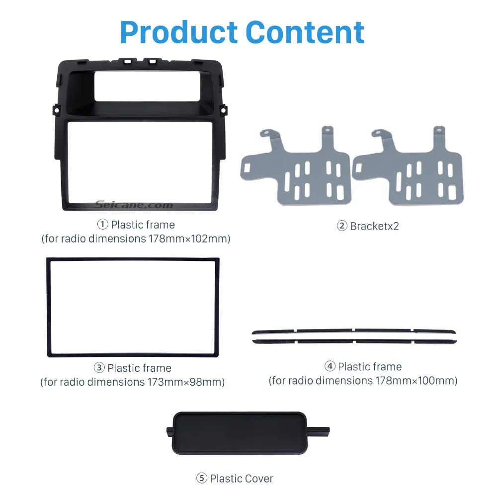 2010-2014 178mm Double 2 DIN Navi Panel Fascia 11-463 For Vauxhall Vivaro X83