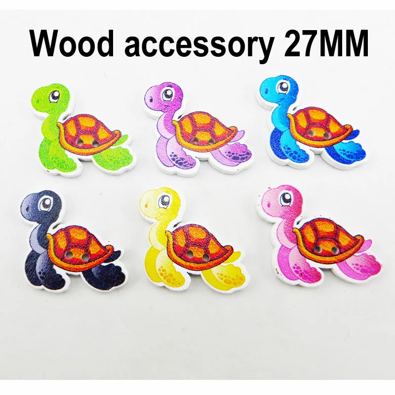 25 шт. черепаха кнопка с рисунком, деревянные кнопки рыбы детская одежда аксессуар ювелирные изделия подходят ремесла WCF-486 - Цвет: 1
