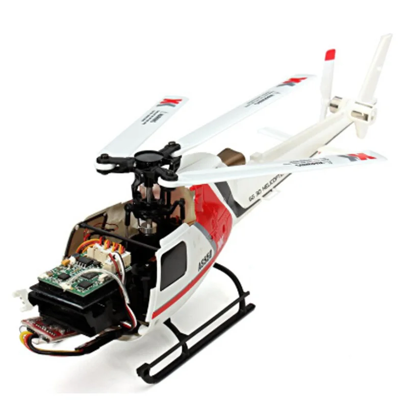

(With 2 Batteries) Xk K123 6Ch Brushless As350 Scale 3D6G System Rc Helicopter Rtf Upgrade V931