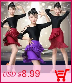 Кружевная одежда для бальных танцев, латинских тренировок, современное платье для танцев, детская юбка для девочек, танцевальная одежда для сальсы, Танго, самбы, ча-ча