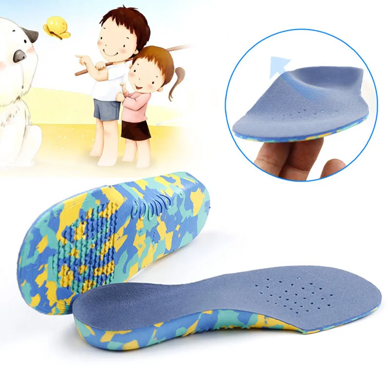 

USHINE Blue EVA and Velvet Sprot Arch Support Sports Kids X legs Insoles Kids Children Orthopedic Sneakers Insoles